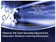 Distance Learning Discussion
