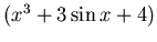 $(x^3+3\sin x +4)$